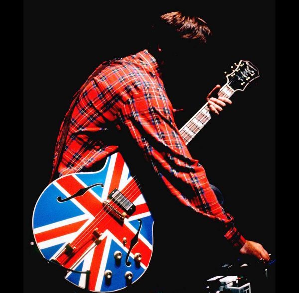 Oasis Signed Limited Edition Union Jack Sheraton Guitar