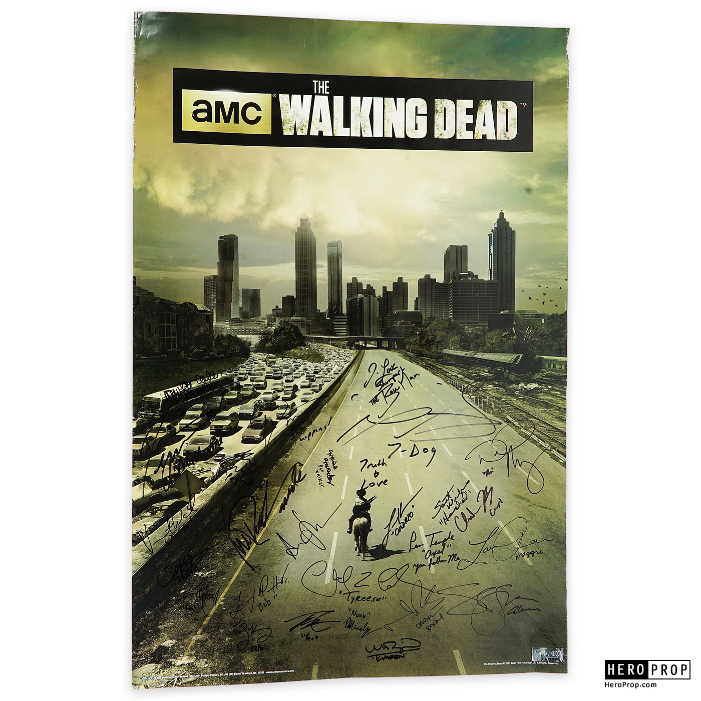 Andrew Lincoln The Walking Dead cast photo print poster Pre signed BW 