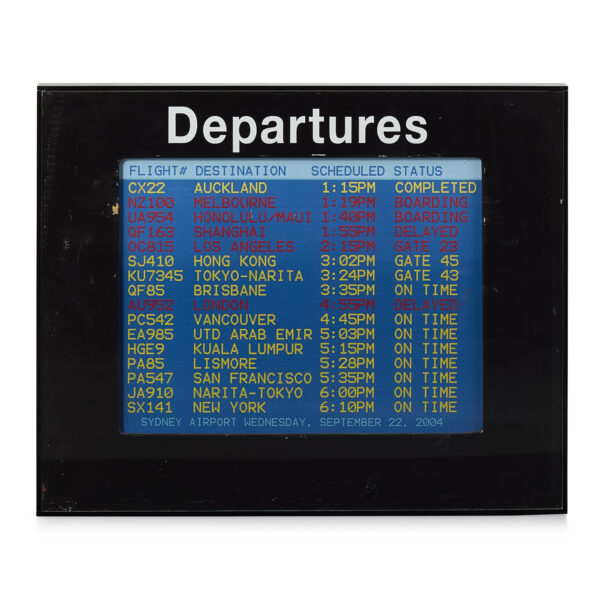 LOST - "Oceanic flight 815" Screen-used Sydney Airport Departure Monitor
