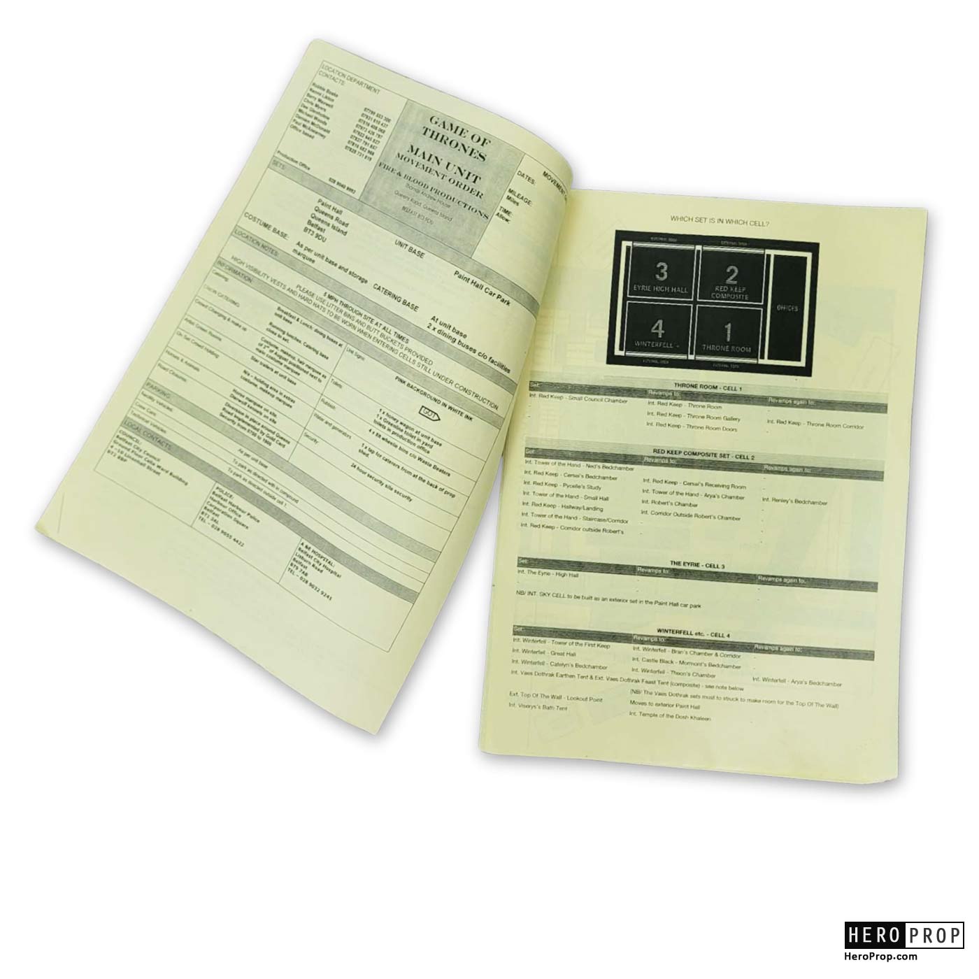 Game of Thrones - Callsheet #87 - Image 2 Game of Thrones - Callsheet #87 - Image 2